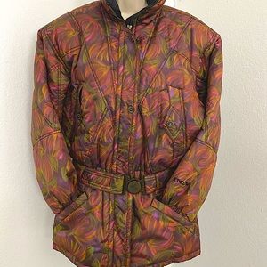Vintage 90’s Edelweiss Jewel Tone Multicolor Snow/ Ski Puffer Jacket